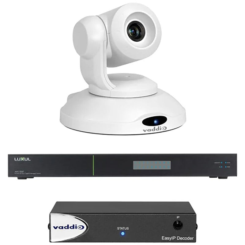 EasyIP 10 Base Kit with Professional IP PTZ Camera in White VADDIO