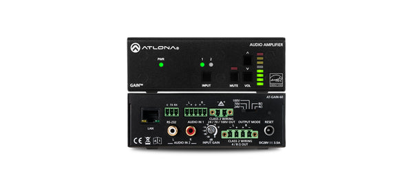 Atlona AT-GAIN-60 | Stereo / Mono Power Amplifier – 60 Watts Atlona